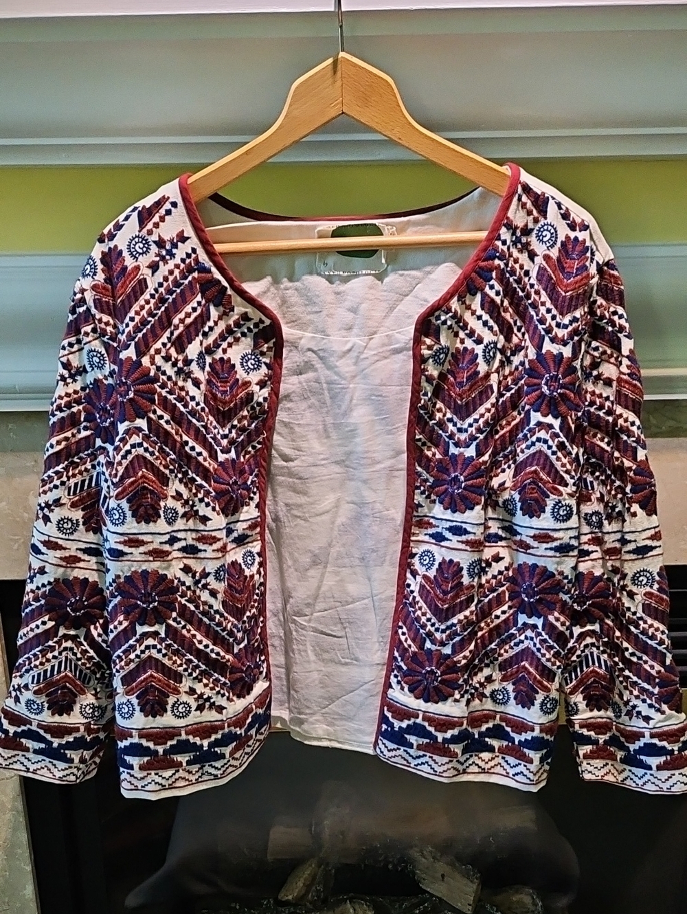Anthropologie 100% Cotton Short Jacket Women's Size Large